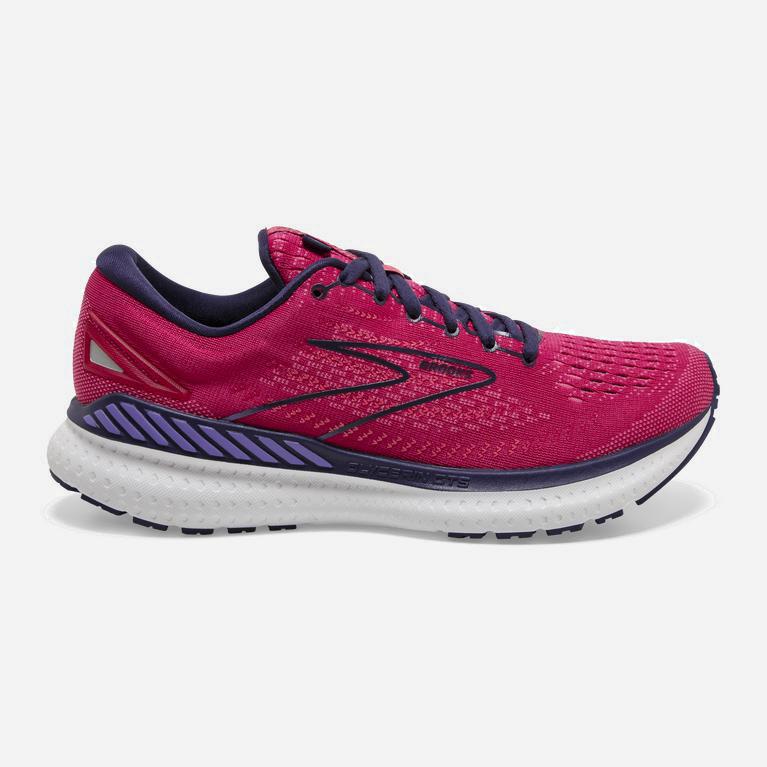 Brooks Glycerin Gts 19 Max Cushion - Zapatillas Running Asfalto Mujer - Burdeos / Moradas / Azul Mar